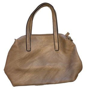 Small tan purse satchel with short straps
